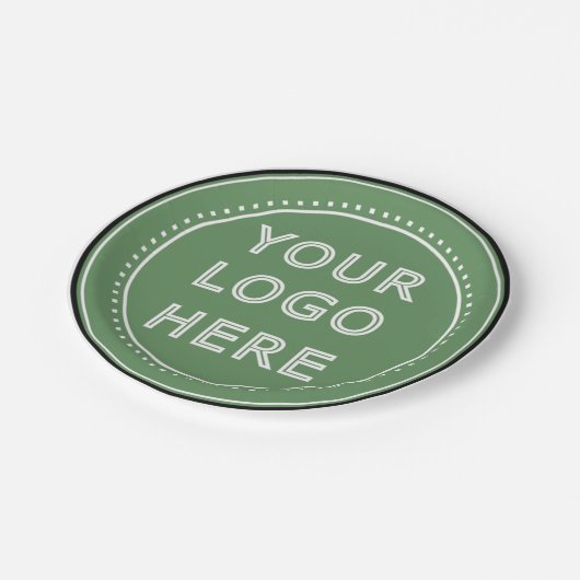 Gepersonaliseerd, stijlvol, modern & minimaal papieren bordje (Gekanteld)