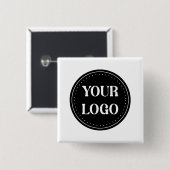 Gepersonaliseerd, stijlvol, modern & minimaal vierkante button 5,1 cm (Voorkant /achterkant)