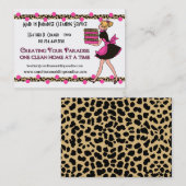 Gepersonaliseerd Stippen Leopard Print Cleaning Se Visitekaartje (Voorkant / Achterkant)