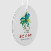 Gepersonaliseerd Strand Kerstversieringen Ornament (voorkant)