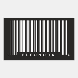 Gepersonaliseerd streepjescode gestreepte ontwerp rechthoekige sticker