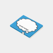 Gepersonaliseerd stripboek Funny Think Bubble Post-it® Notes (Schuin)