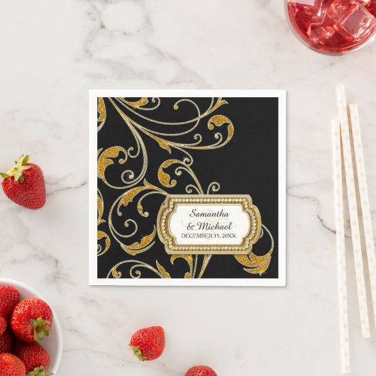 Gepersonaliseerd Stropdas Glam Old Hollywood Regen Servetten (Insitu)