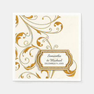 Gepersonaliseerd Stropdas Glam Old Hollywood Regen Servetten