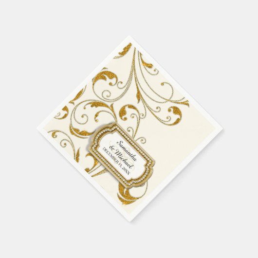 Gepersonaliseerd Stropdas Glam Old Hollywood Regen Servetten (Hoek)