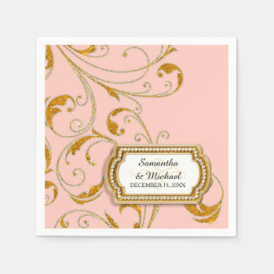 Gepersonaliseerd Stropdas Glam Old Hollywood Regen Servetten