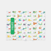 Gepersonaliseerd Sunny Day Sesamstraat Pattern Fleece Deken (Voorkant (Horizontaal))