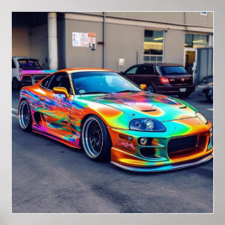 Gepersonaliseerd Supercars:Vetkleuren en wijziging Poster