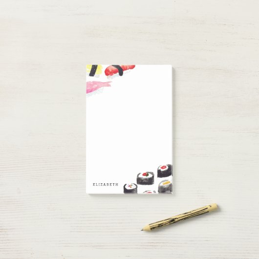 Gepersonaliseerd | Sushi Post-it® Notes (Op bureau)
