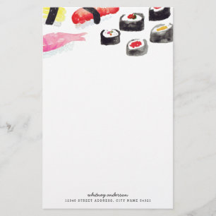 Gepersonaliseerd   Sushi Stationery Briefpapier