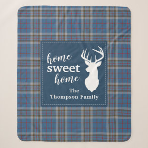 Gepersonaliseerd Sweet Home Tartan Clan Thompson P Sherpa Deken
