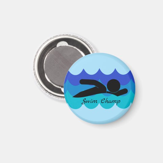 Gepersonaliseerd Swim Magnet Magneet (Voorkant / Achterkant)