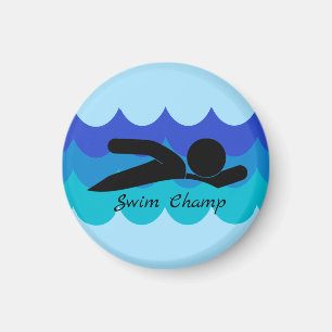 Gepersonaliseerd Swim Magnet Magneet