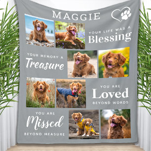 Gepersonaliseerd sympathie voor Pet Memorial 8 Fot Fleece Deken
