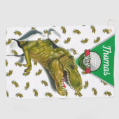 Gepersonaliseerd T-Rex Golfhanddoek (Horizontaal)