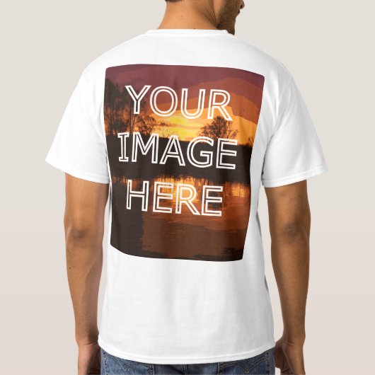 Gepersonaliseerd T-Shirt met foto en tekst (Achterkant)