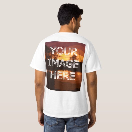 Gepersonaliseerd T-Shirt met foto en tekst (Achterkant volledig)