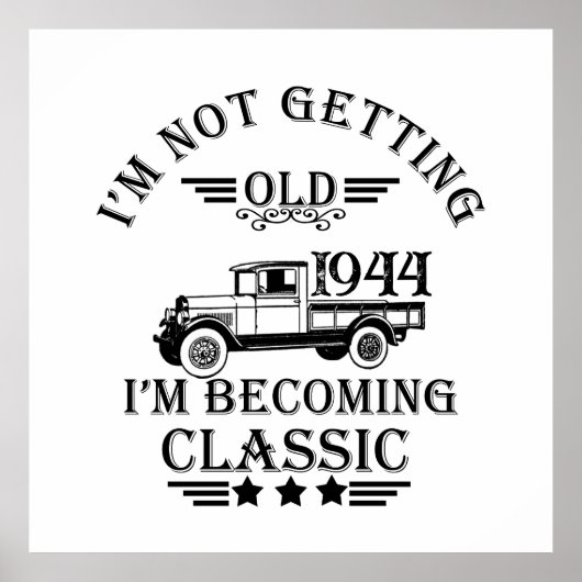 Gepersonaliseerd tachtig vintage 80ste verjaardags poster (Voorkant)