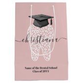 Gepersonaliseerd tandheelkundig Afstuderen Leopard Medium Cadeauzakje (Achterkant)