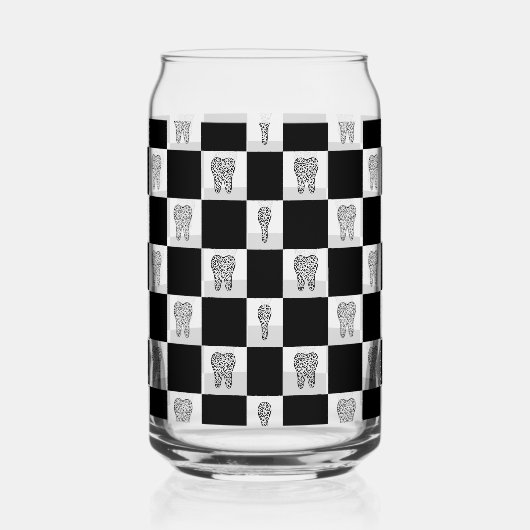 Gepersonaliseerd tandheelkundig patroon blikvorm glas (Rechts)