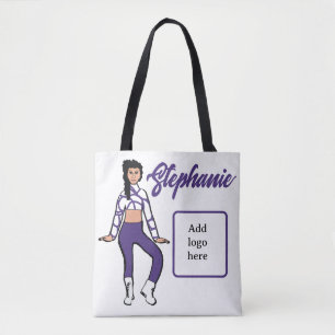 Gepersonaliseerd Tas danser (Grape White)