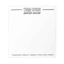 Gepersonaliseerd Team Motivatie Kantoor Corporate Notitieblok