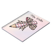 Gepersonaliseerd terug naar school Potlood met boo Notitieboek (Linkerzijde)