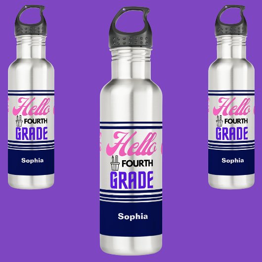 Gepersonaliseerd terug naar school Vierde klas Waterfles
