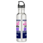 Gepersonaliseerd terug naar school vijfde klas waterfles (Achterkant)