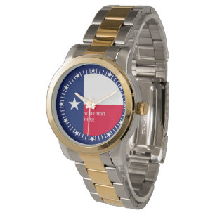 Gepersonaliseerd Texas State Flag horloge Ontwerp