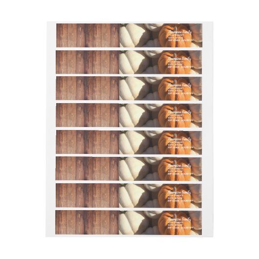 Gepersonaliseerd | Thanksgiving Pompoenen en Hout (Vel)