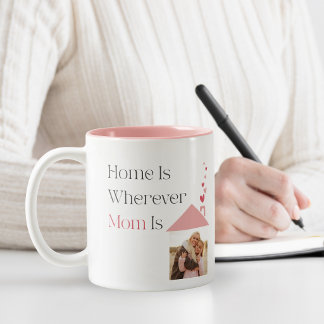 Gepersonaliseerd Thuis Is Waar Mama Is Tweekleurige Koffiemok