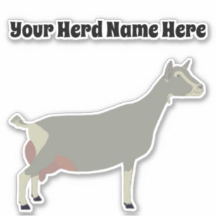 Gepersonaliseerd Toggenburg Dairy Goat Sticker