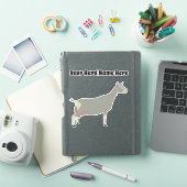 Gepersonaliseerd Toggenburg Dairy Goat Sticker (iPad Cover)