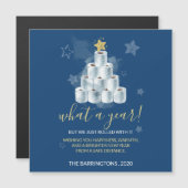 Gepersonaliseerd toiletpapier Kerstboom Blauw (Voorkant / Achterkant)