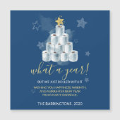 Gepersonaliseerd toiletpapier Kerstboom Blauw (Voorkant)