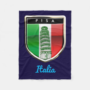 Gepersonaliseerd toren van de Pisa en de Italiaans Fleece Deken
