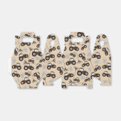 Gepersonaliseerd tractorpatroonpatroonuitrusting bedankdoosjes (Uitgevouwen)