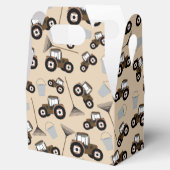 Gepersonaliseerd tractorpatroonpatroonuitrusting bedankdoosjes (Geopend)