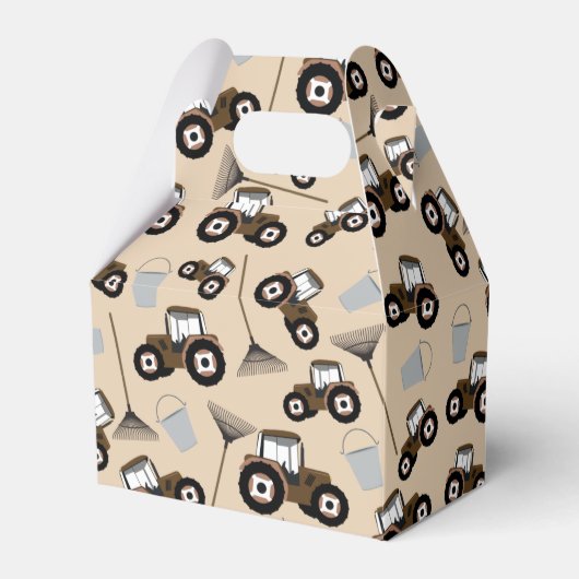 Gepersonaliseerd tractorpatroonpatroonuitrusting bedankdoosjes (Voorkant Zijde)