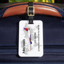 Gepersonaliseerd Travel Bagagelabel met aangepaste