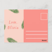 Gepersonaliseerd - Tropisch bedankt Briefkaart (Achterkant)