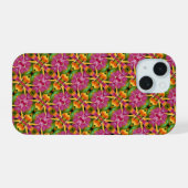 Gepersonaliseerd Tropisch Paradijs Boho Monogram iPhone 15 Hoesje (Achterkant horizontaal)