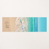 Gepersonaliseerd tropisch zandstrand yogamat (Voorkant (horizontaal))