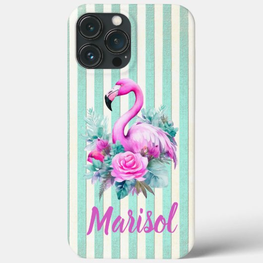 Gepersonaliseerd tropische roze flamingo Case-Mate iPhone case (Achterkant)