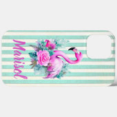 Gepersonaliseerd tropische roze flamingo Case-Mate iPhone case (Achterkant (horizontaal))