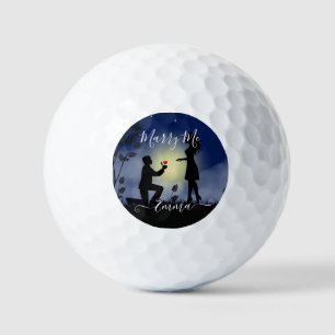 Gepersonaliseerd trouwen me huwelijksaanzoek golfballen