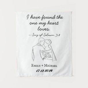 Gepersonaliseerd trouwtapijt wandkleed