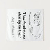 Gepersonaliseerd trouwtapijt wandkleed (Voorkant (horizontaal))