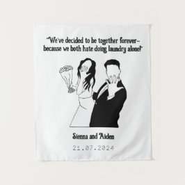 Gepersonaliseerd trouwtapijt wandkleed